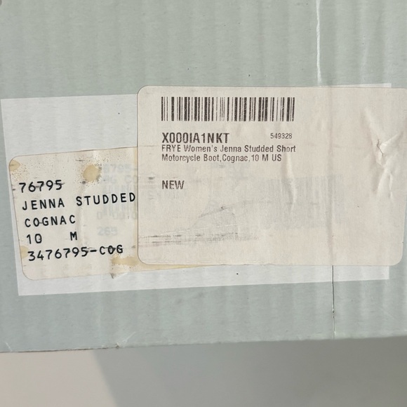 ❤️ 10 HTF Frye RARE Women’s Jenna Studded short moto boot Cognac BROWN leather - Picture 10 of 12